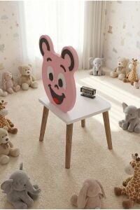 MD Happy Face Çocuk Sandalyesi Pembe