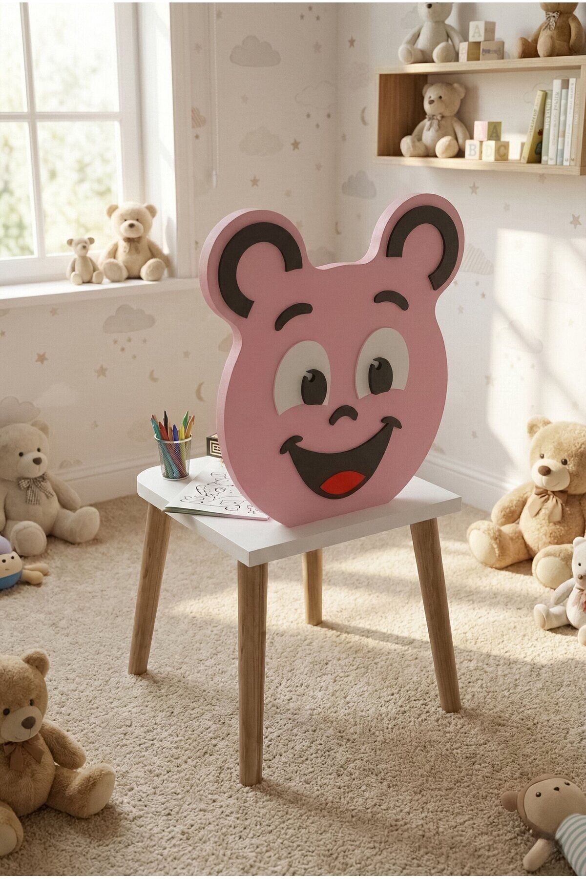 MD Happy Face Children's Chair Pink