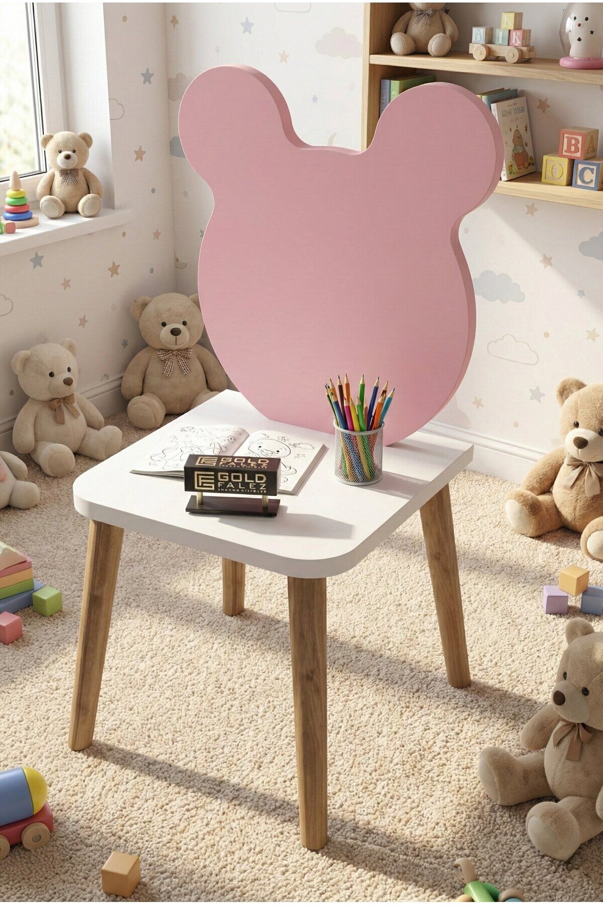MD Happy Face Children's Chair Pink