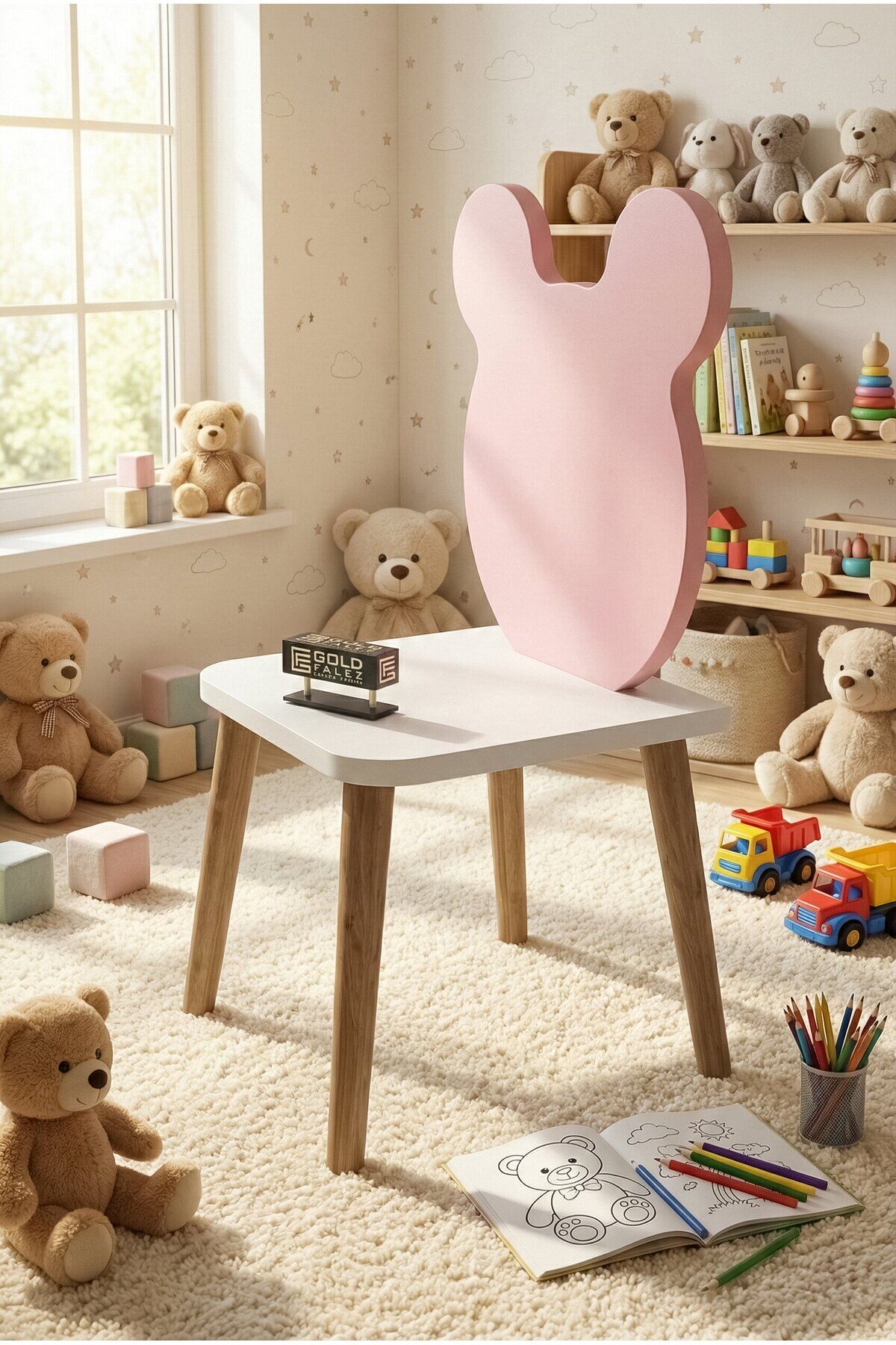 MD Happy Face Children's Chair Pink