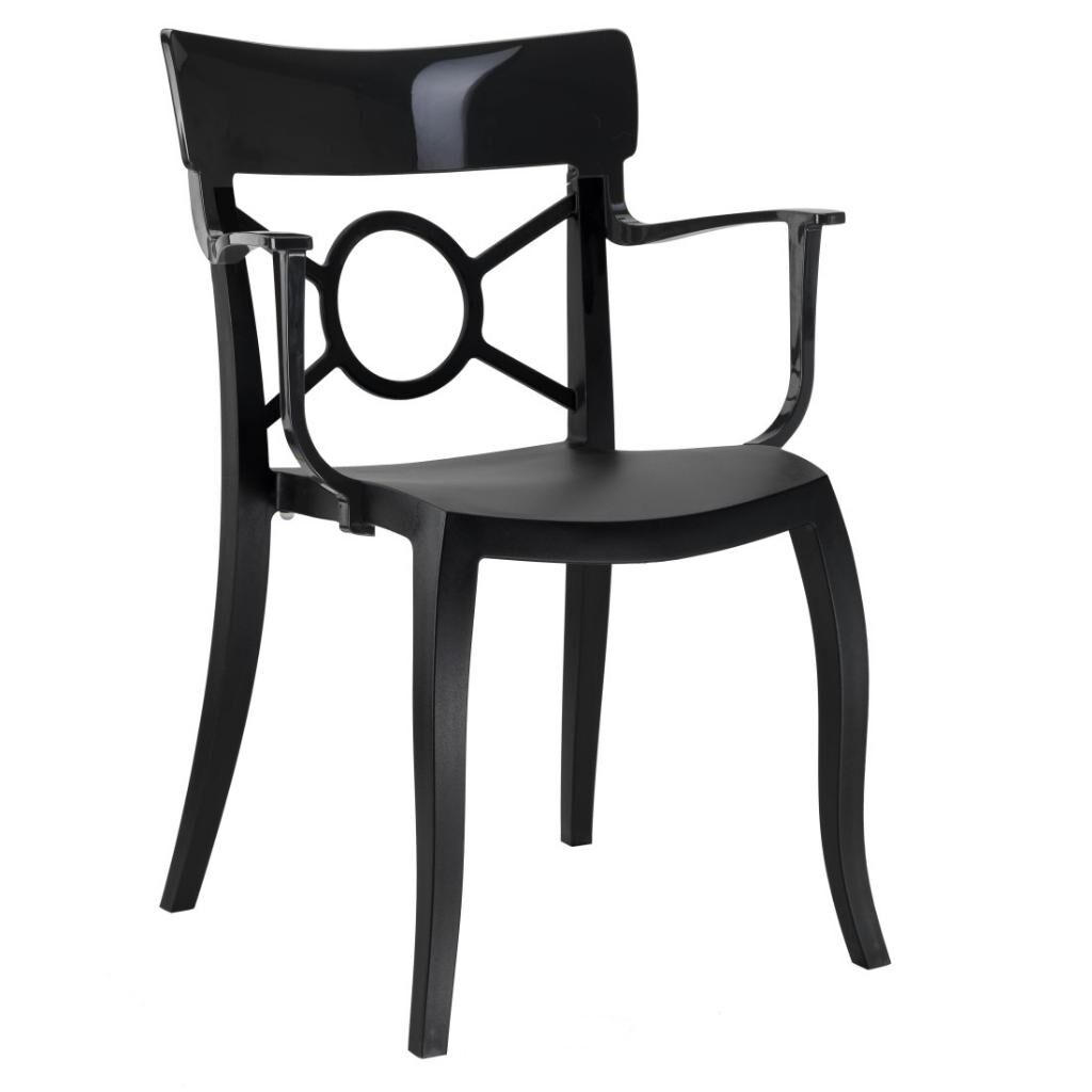 Opera-K Solid Siyah - Siyah Kollu Mutfak Sandalyesi PPT1281