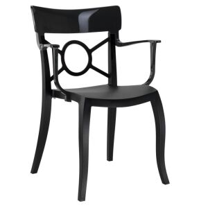 Opera-K Solid Siyah - Siyah Kollu Mutfak Sandalyesi PPT1281