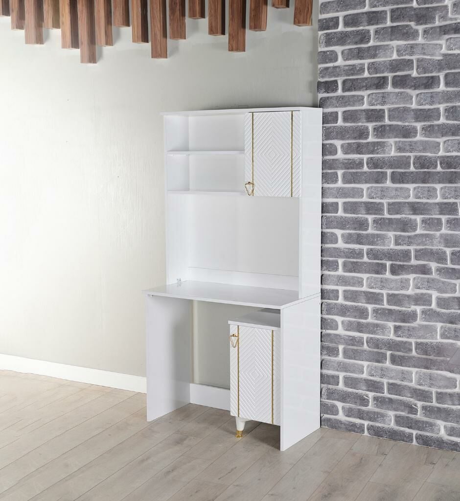 Piramit Ders Çalışma Masası Beyaz SHM126