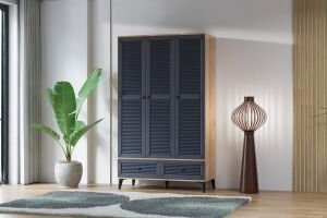 Carina Naz 3 Kapılı Dolap - Atlantik Çam / Antrasit TN0275