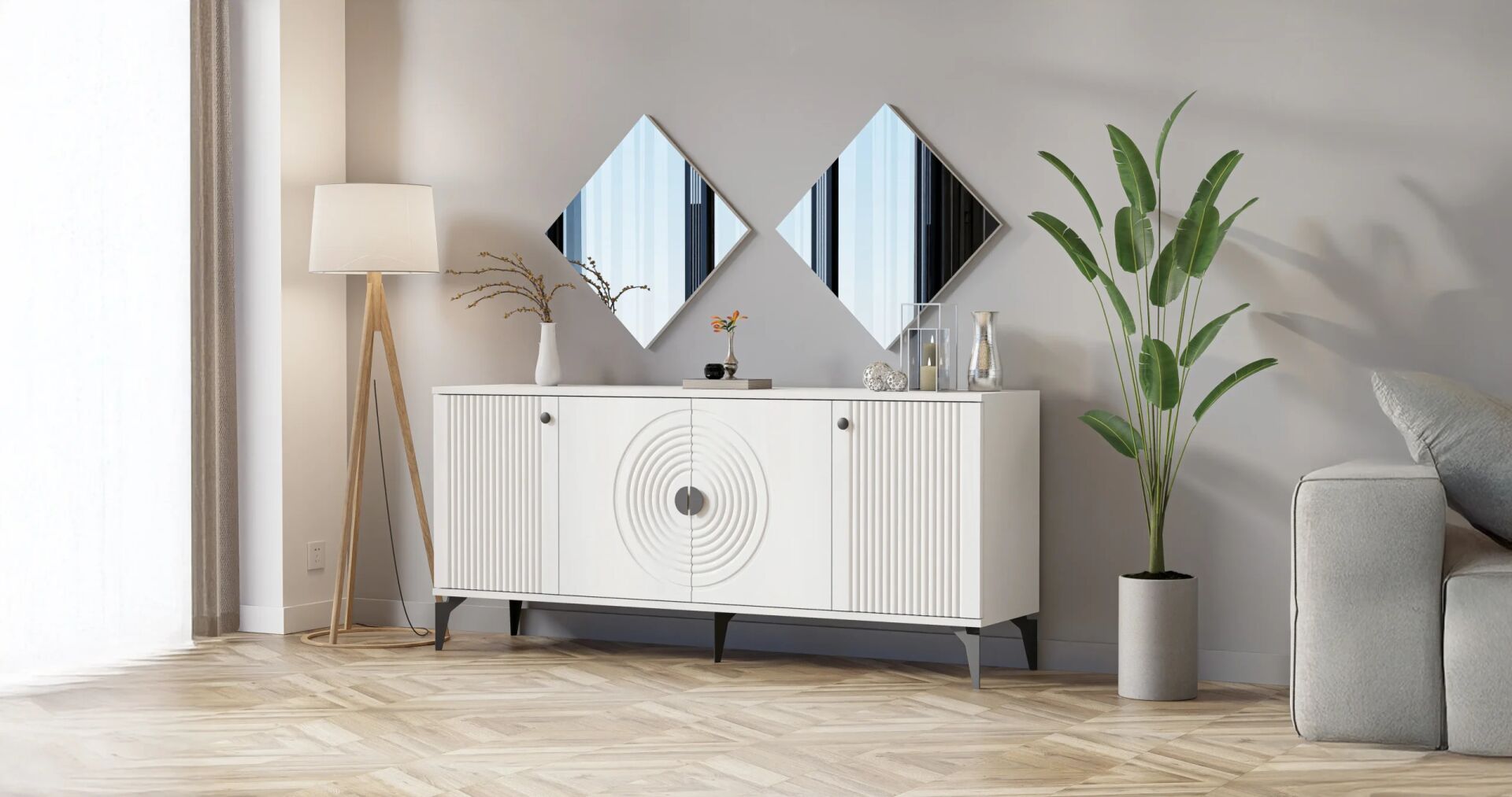 Karya White Console TN0378