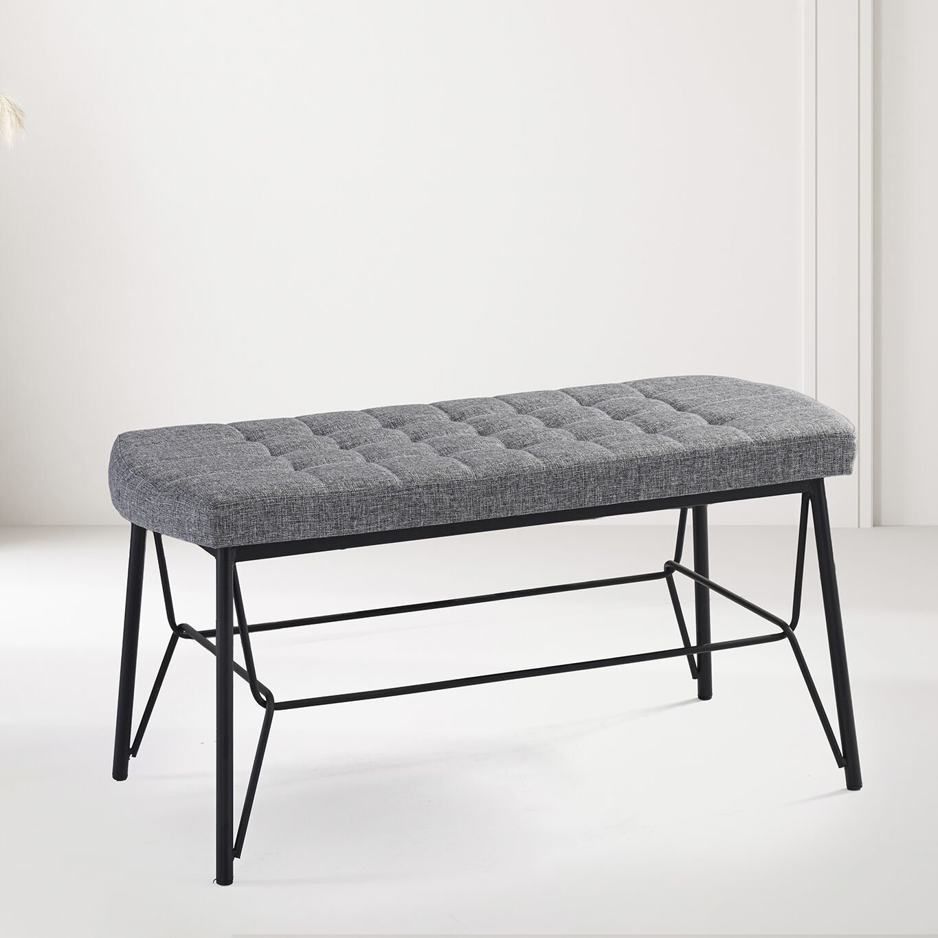 Mix White Marble Table & Gozde Chair & Gozde Bench Set HDR1436