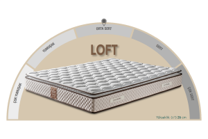 Loft 120 x 200 Tek Kişilik Yatak, Baza, Başlık Seti CB3317