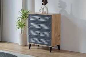 Carina Naz Şifonyer - Atlantik Çam / Antrasit TN0279