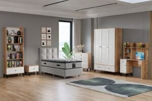 Carina Naz Genç Odası Takımı - Atlantik Çam / Beyaz TN0281