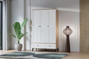 Carina Naz 3 Kapılı Dolap - Atlantik Çam / Beyaz TN0283