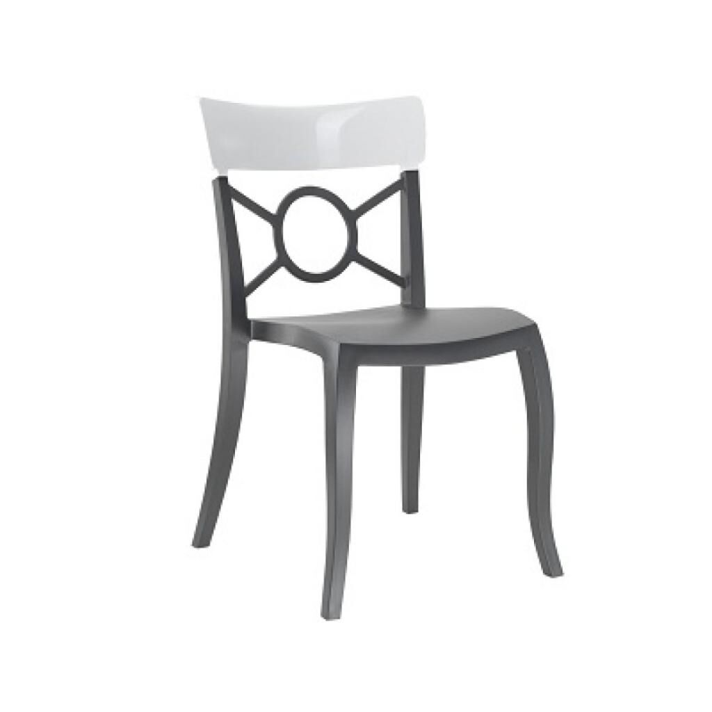 Opera-S Solid Beyaz - Antrasit Mutfak Sandalyesi PPT1292