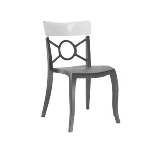 Opera-S Solid Beyaz - Antrasit Mutfak Sandalyesi PPT1292