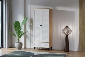 Carina Naz 2 Kapılı Dolap - Atlantik Çam / Beyaz TN0284