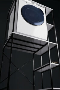 Çamaşır Makinesi Dolabı Yan Raflı Dolap Metal Banyo Organizer Çok Katlı Düzenleyici 264 Siyah