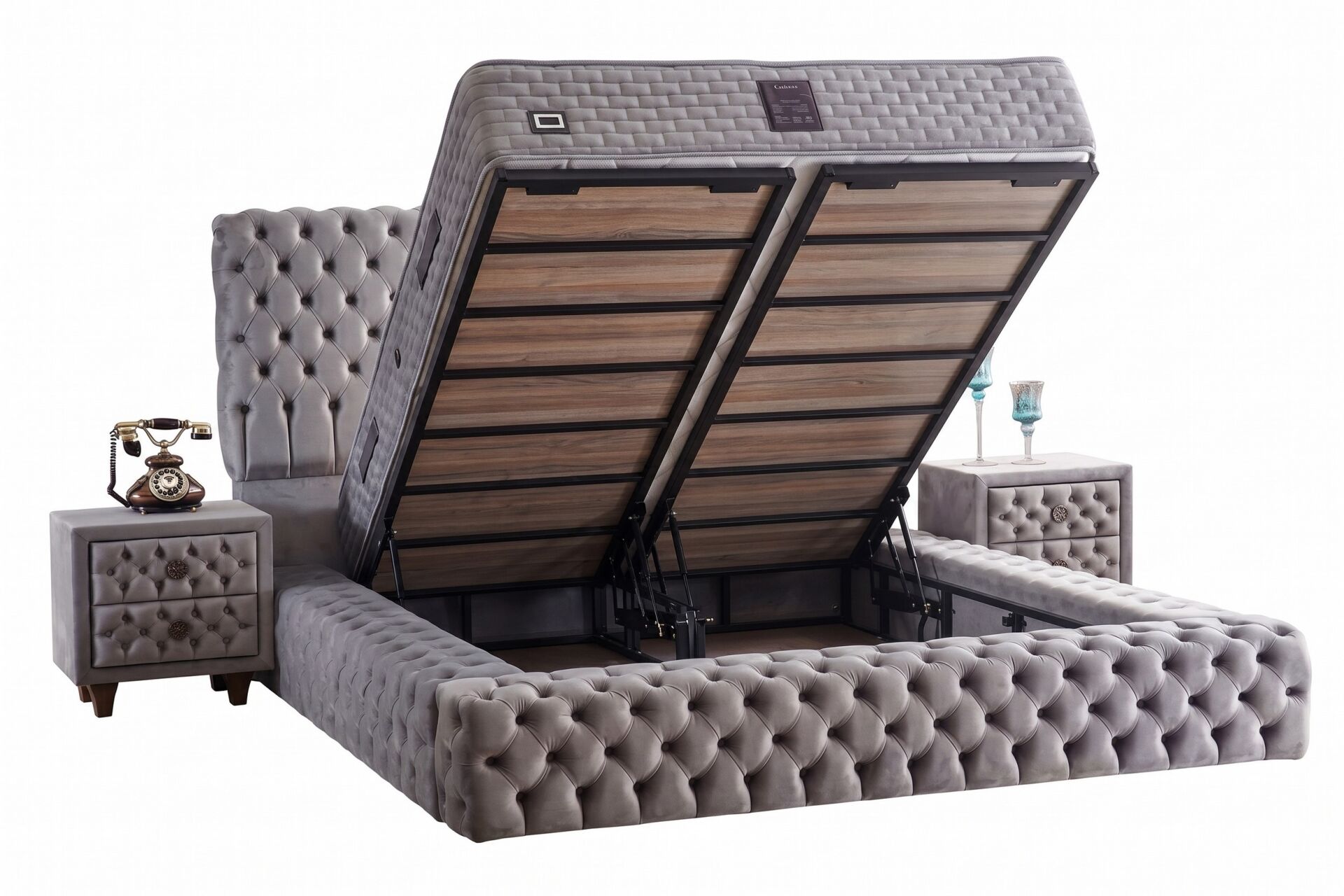 Carol Plus 90x190 Tek Kişilik Baza, Başlık Seti CP1407