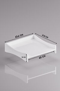 Çamaşır Makinesi Kurutma Makinesi Ara Bağlantı Tablası Üst Üste Koyma Rafı Standı 60x63,6 cm Üst üste Koyma Kiti 263 Beyaz