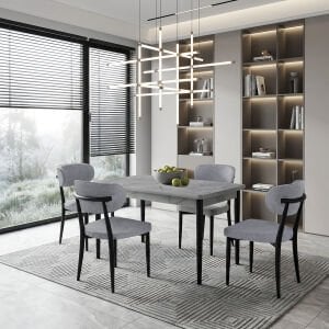 Mix Gri Masa & Elma Sandalye Takımı HDR1439
