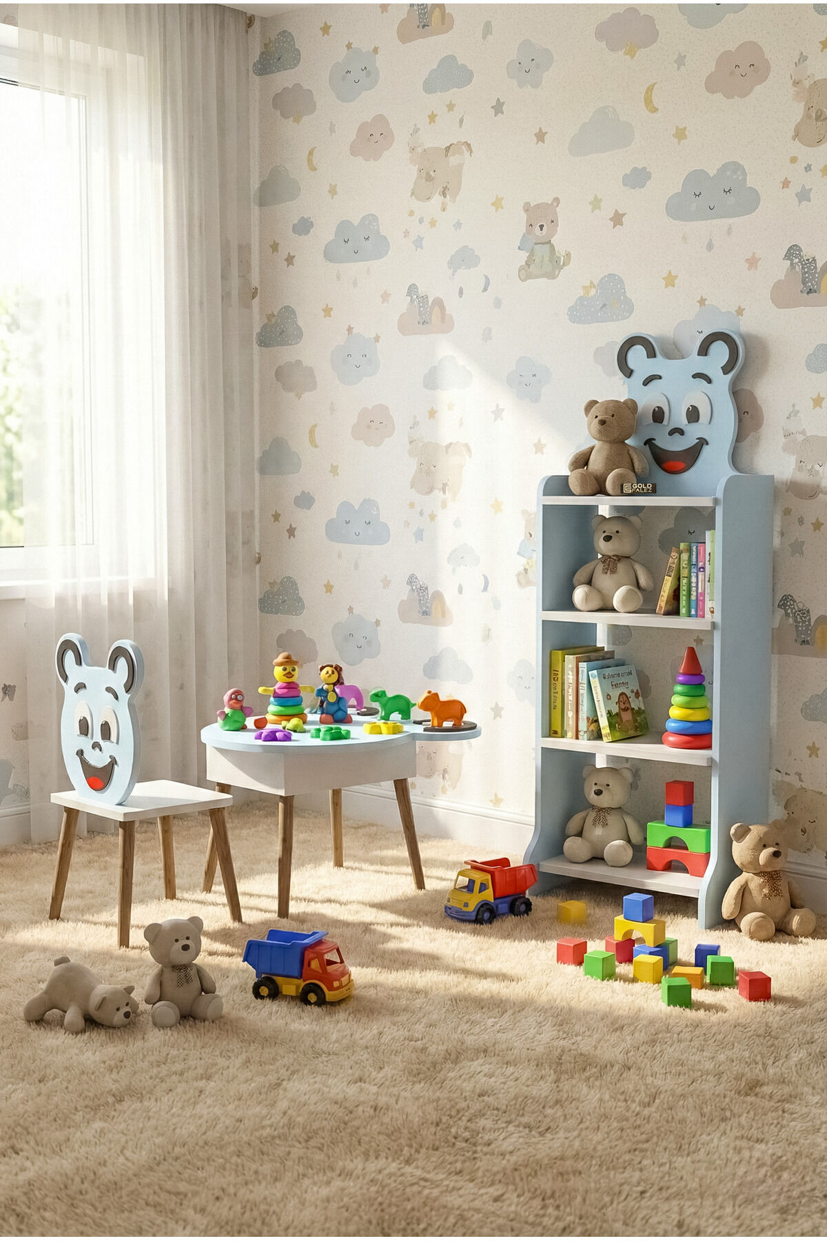 MD Happy Face Children's Furniture Set Multi-colour