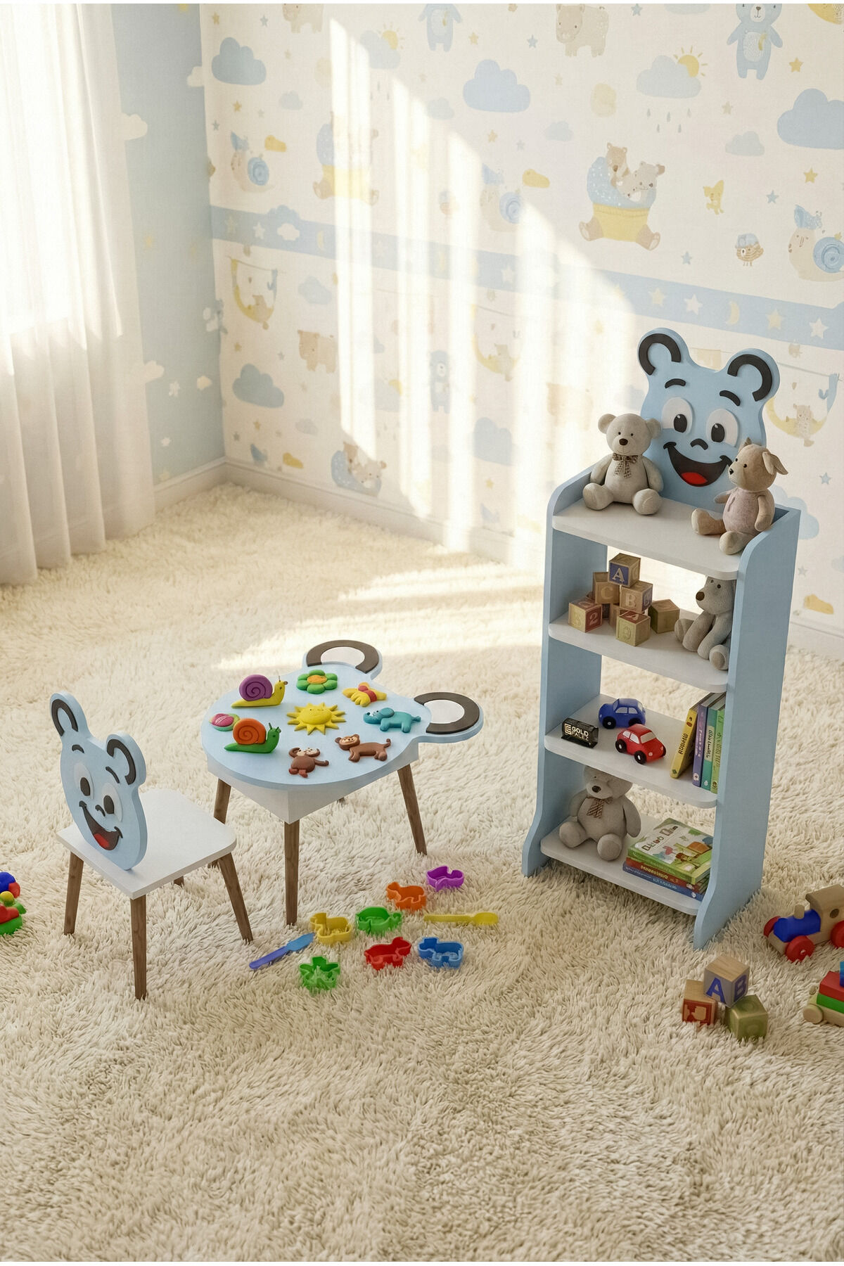 MD Happy Face Children's Furniture Set Multi-colour
