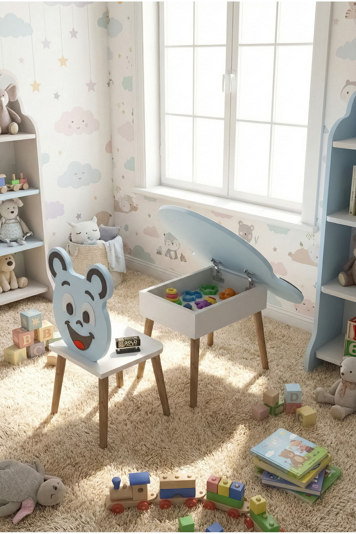 MD Happy Face Children's Furniture Set Multi-colour