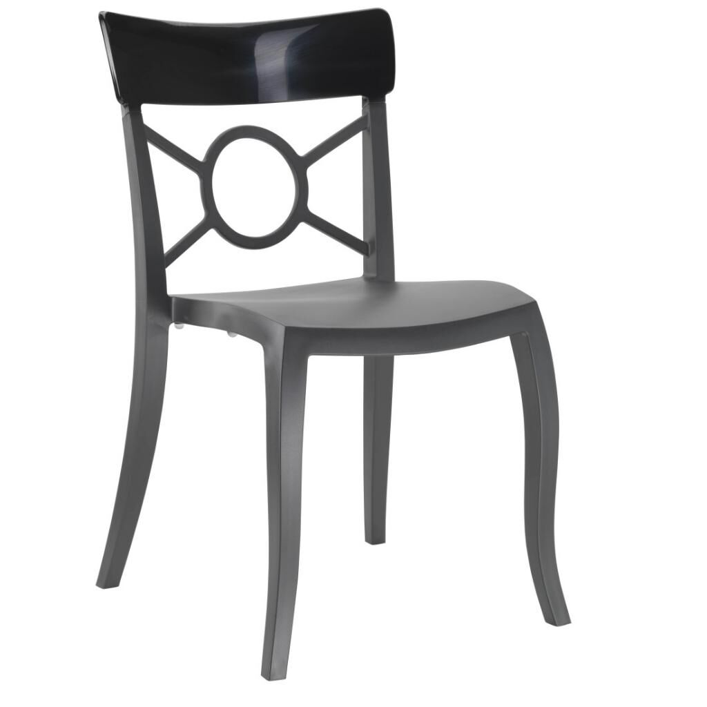 Opera-S Solid Siyah - Antrasit Mutfak Sandalyesi PPT1302