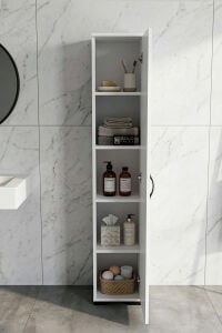MD Çok Amaçlı Banyo Dolabı Beyaz 30 cm