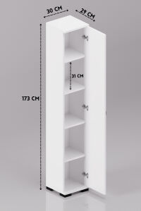 MD Çok Amaçlı Banyo Dolabı Beyaz 30 cm