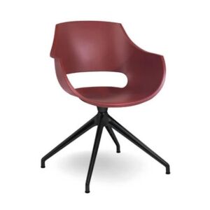 Opal Swivel Pro Koyu Kırmızı - Siyah Mutfak Sandalyesi PPT1307