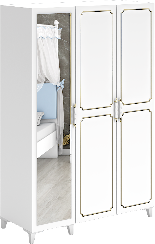 Leydi 3 Kapılı Aynalı Dolap WD24009