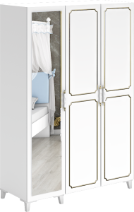 Leydi 3 Kapılı Aynalı Dolap WD24009