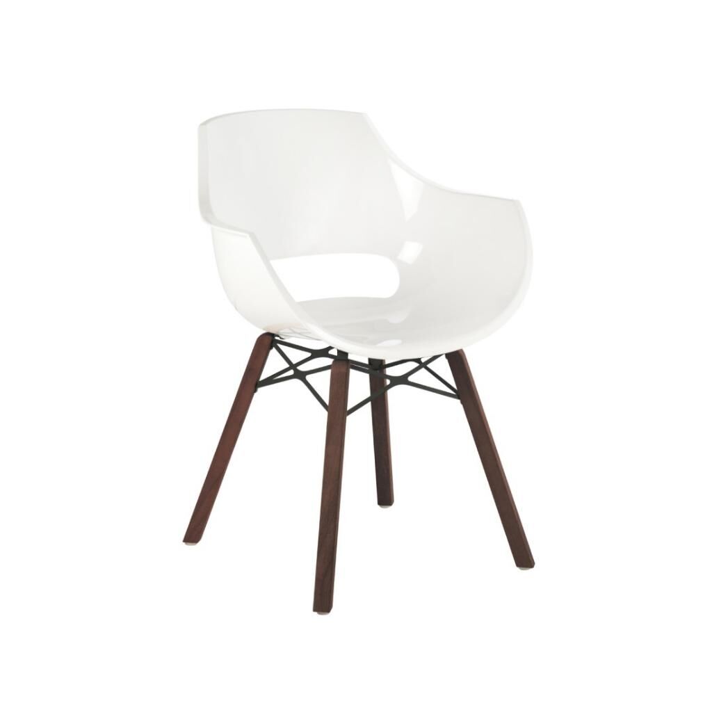 Opal Wox (iroko-meşe) Beyaz Ahşap Ayaklı Sandalye PPT1310