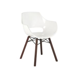 Opal Wox (iroko-meşe) Beyaz Ahşap Ayaklı Sandalye PPT1310