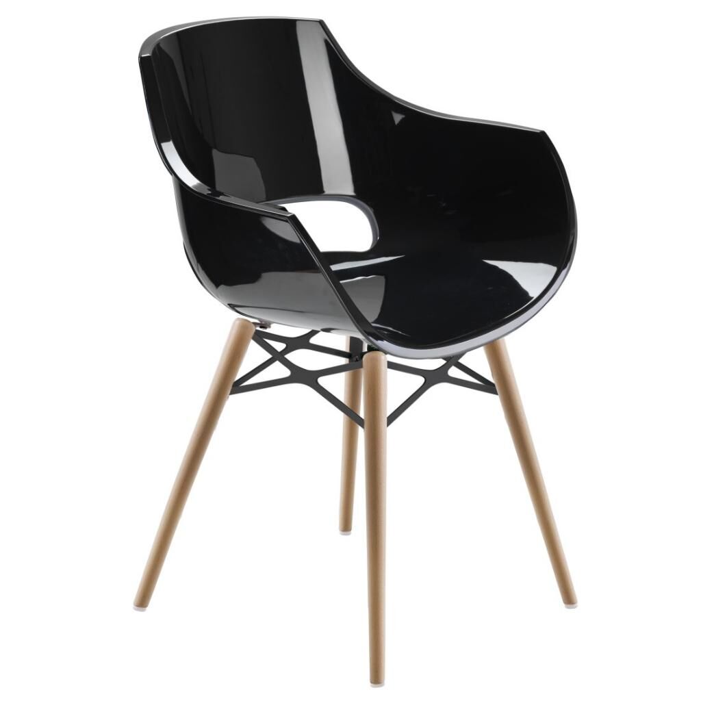 Opal Wox (kayın) Siyah Ahşap Ayaklı Sandalye PPT1315