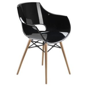 Opal Wox (kayın) Siyah Ahşap Ayaklı Sandalye PPT1315