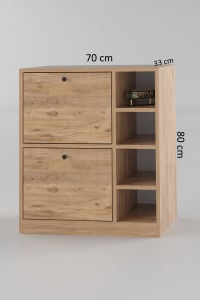 MD Kahve Köşesi Dolabı Ceviz Kahverengi