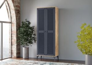 Naz Atlantik Çam-Antrasit Çok Amaçlı Dolap TN0411