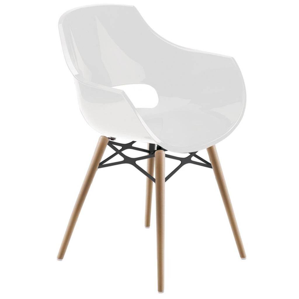 Opal Wox (kayın) Beyaz Ahşap Ayaklı Sandalye PPT1318