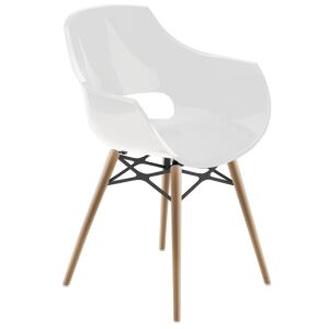 Opal Wox (kayın) Beyaz Ahşap Ayaklı Sandalye PPT1318