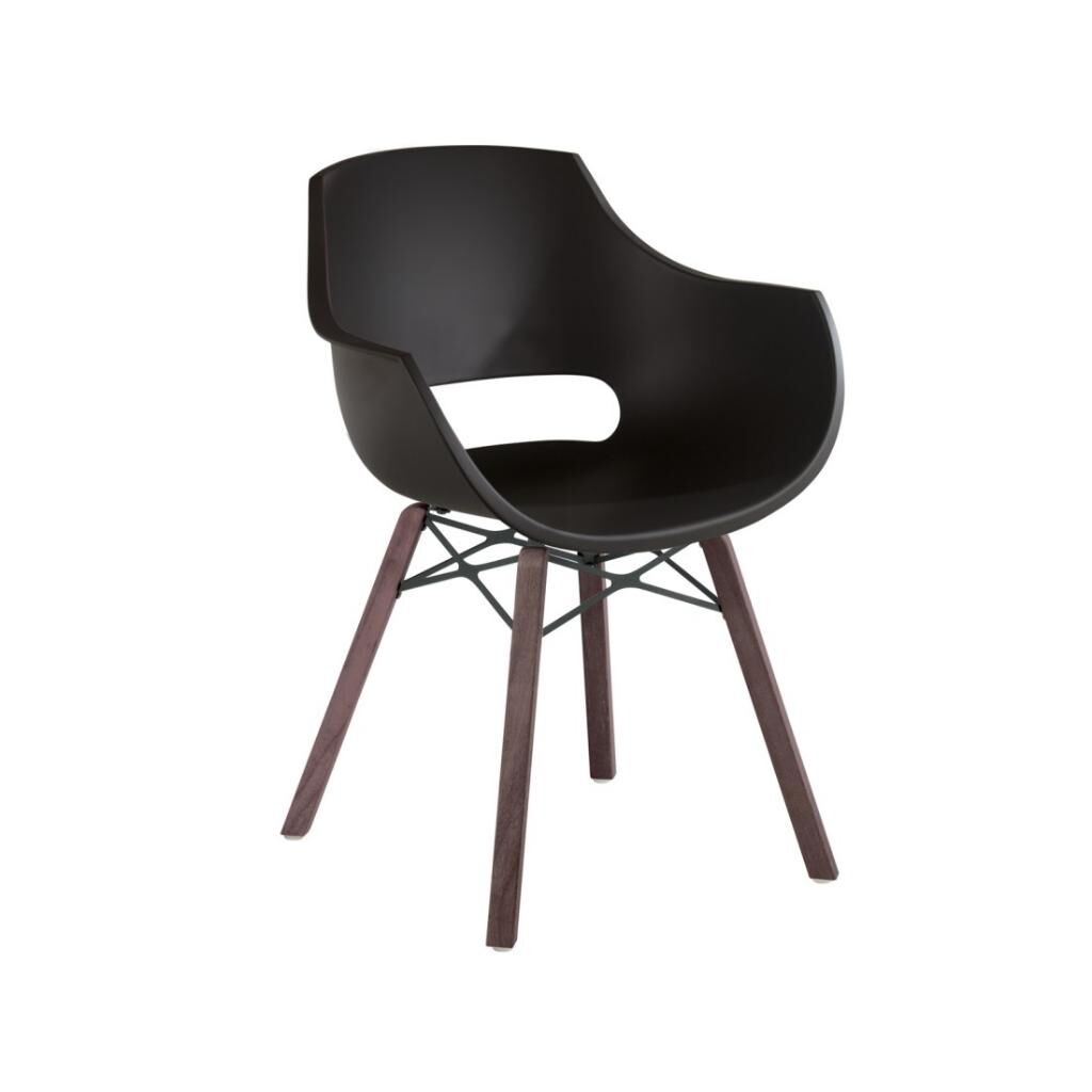 Opal Wox Pro (iroko-meşe) Siyah Ahşap Ayaklı Sandalye PPT1320