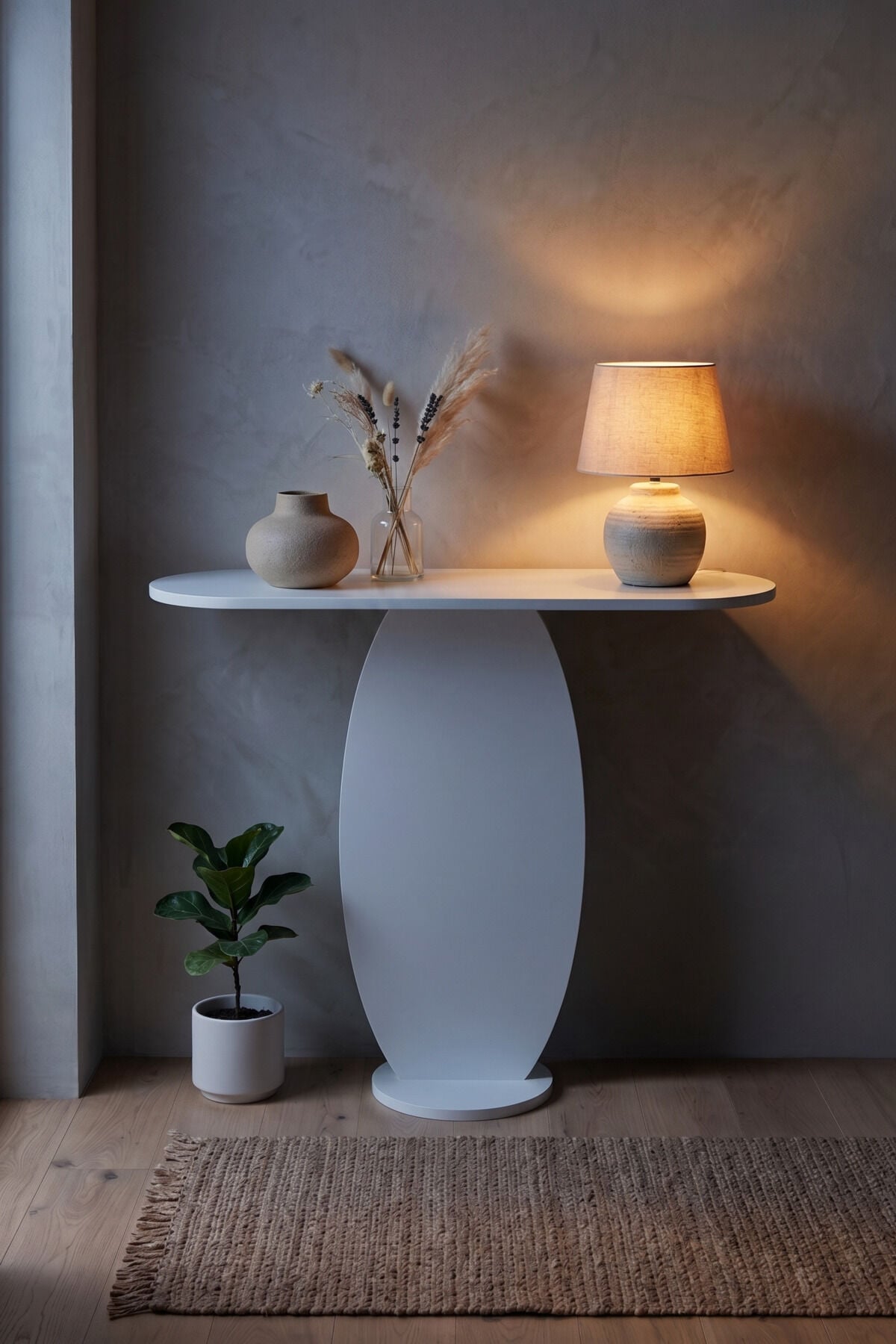 Console Table Modern Decorative Hallway Console Entrance Hall Corridor Living Room Console Table 7033 White