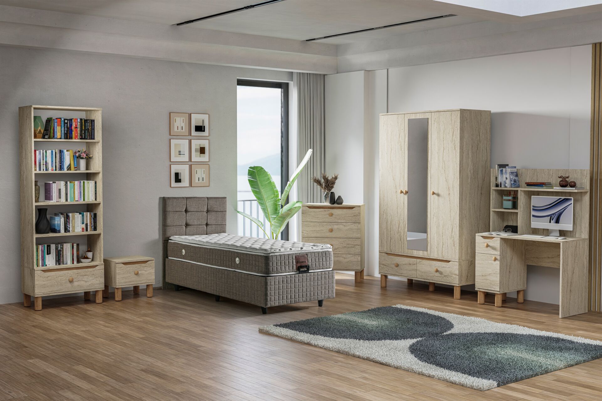 Carina Genç Odası Takımı - Traverten TN0313