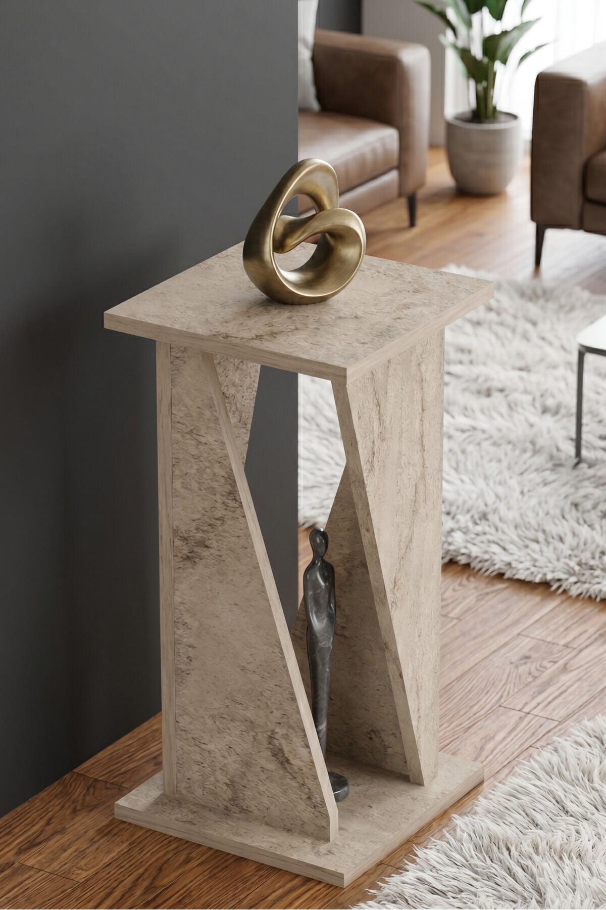 Console Table Modern Decorative Hallway Entrance Corridor Console Side Table 6033 Travertine
