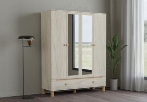 Carina 4 Kapılı Dolap - Traverten TN0314
