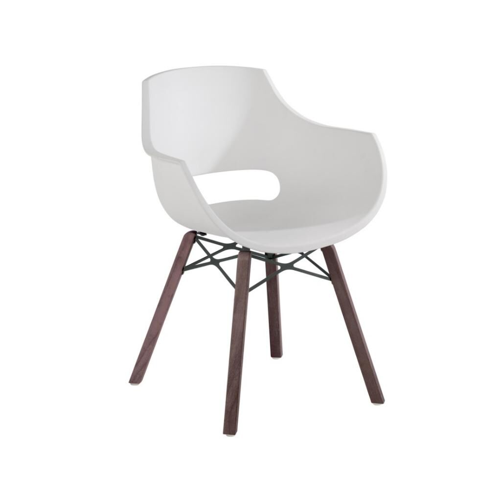 Opal Wox Pro (iroko-meşe) Beyaz Ahşap Ayaklı Sandalye PPT1324