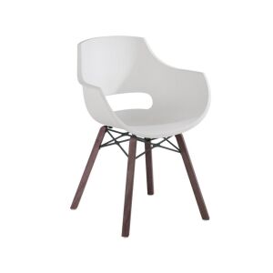 Opal Wox Pro (iroko-meşe) Beyaz Ahşap Ayaklı Sandalye PPT1324