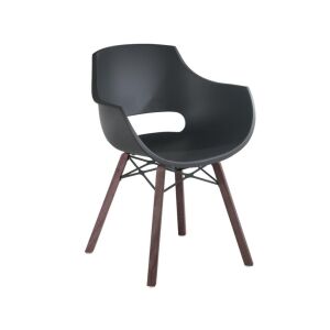 Opal Wox Pro (iroko-meşe) Antrasit Ahşap Ayaklı Sandalye PPT1325