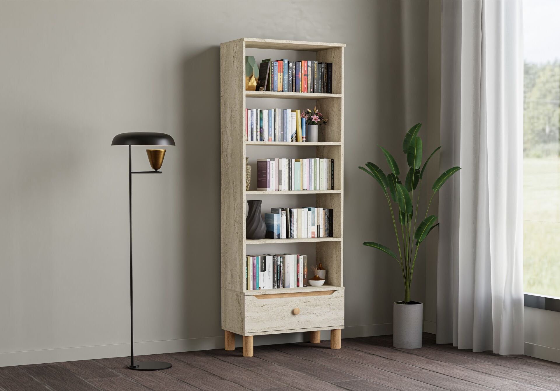 Carina Kitaplık - Traverten TN0317