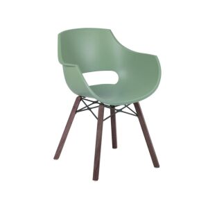 Opal Wox Pro (iroko-meşe) Pastel Yeşil Ahşap Ayaklı Sandalye PPT1326