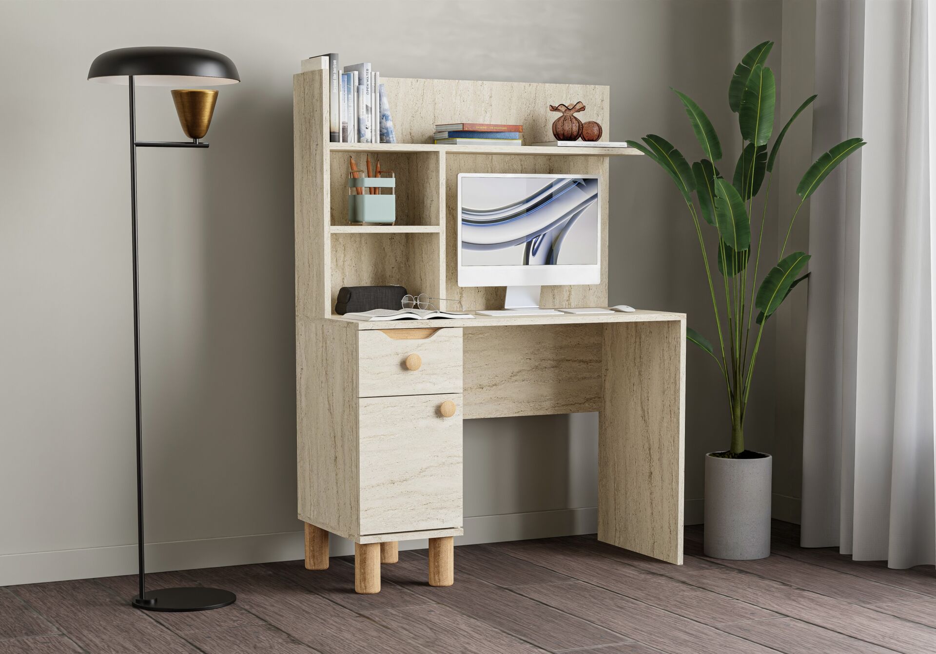 Carina Çalışma Masası - Traverten TN0318