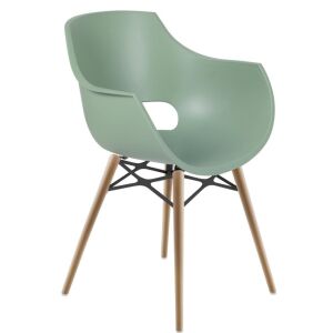 Opal Wox Pro (kayın) Pastel Yeşil Ahşap Ayaklı Sandalye PPT1328